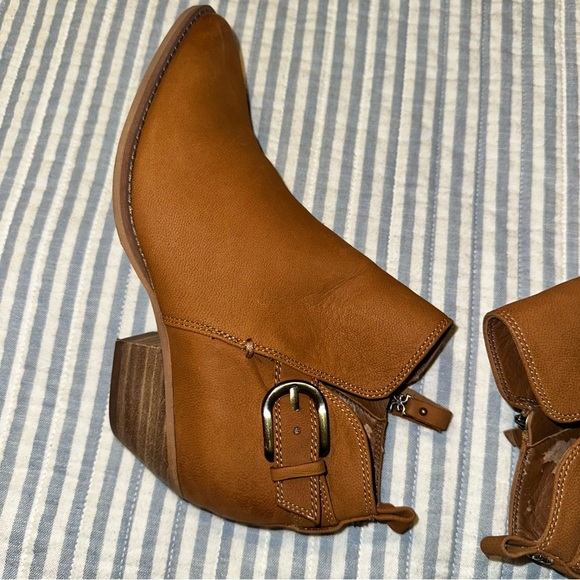 SAM EDELMAN Neena Brown Leather Point-Toe Ankle Boots 6.5 - Picture 9 of 15